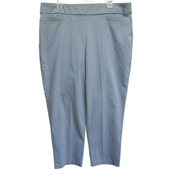 Alfred Dunner Light Blue Pull-On Comfort Stretch Pants Sz 16 Smooth Fit - Picture 1 of 4